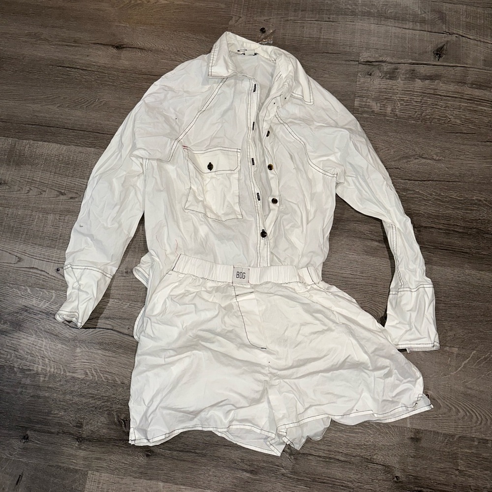 Urban Outfitters BDG Long sleeve button down and shorts set M NEW